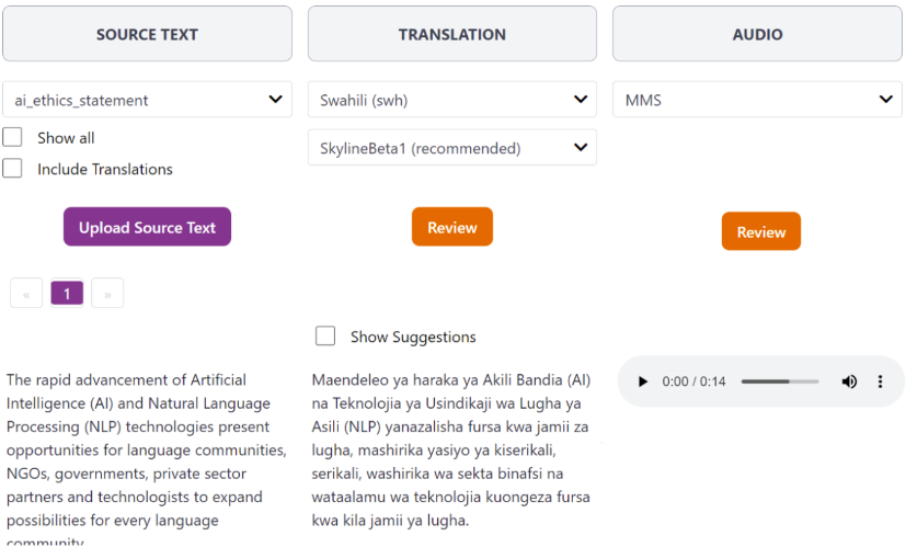 Acts2 translating into Swahili